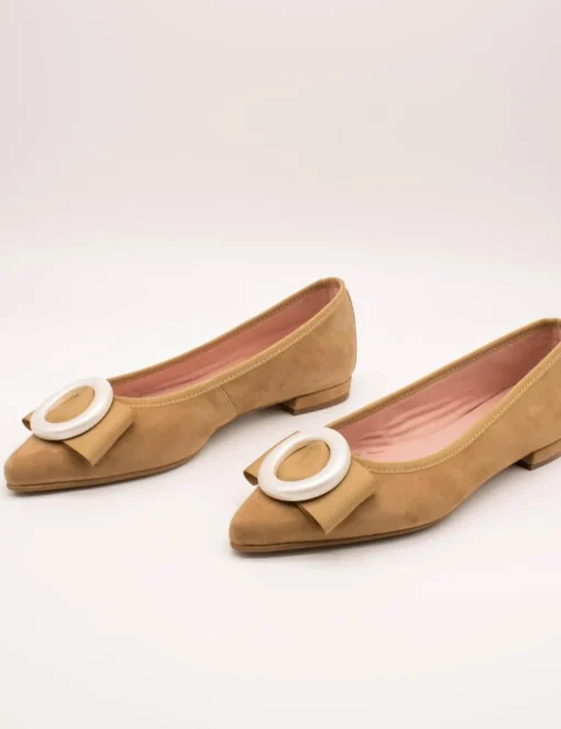 Bailarina Euforia 558 Ante Taupe de Mujer