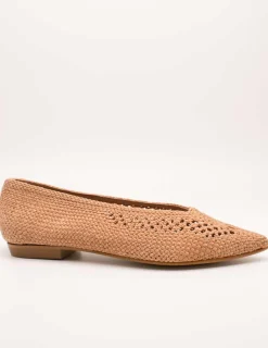 Bailarina Miuxa Zelena Crochet Cuero