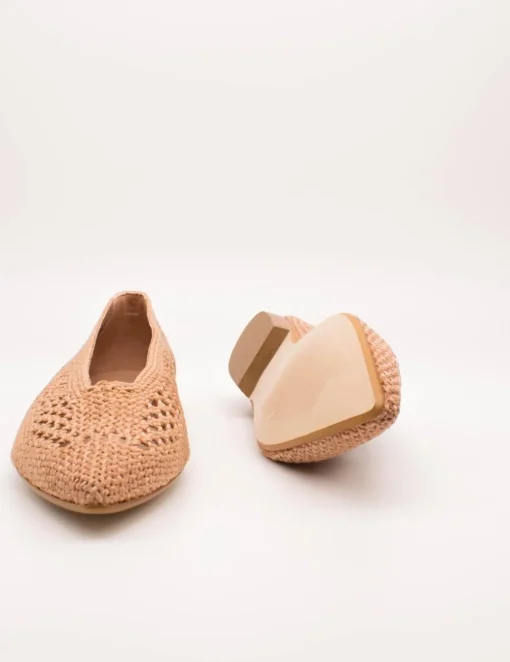 Bailarina Miuxa Zelena Crochet Cuero