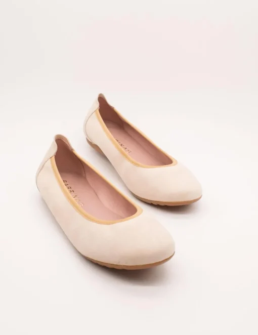Bailarina Sabrinas 22010 Ante Beige de mujer.