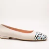Bailarina Zabba 7100 Glamour Ivory de Mujer