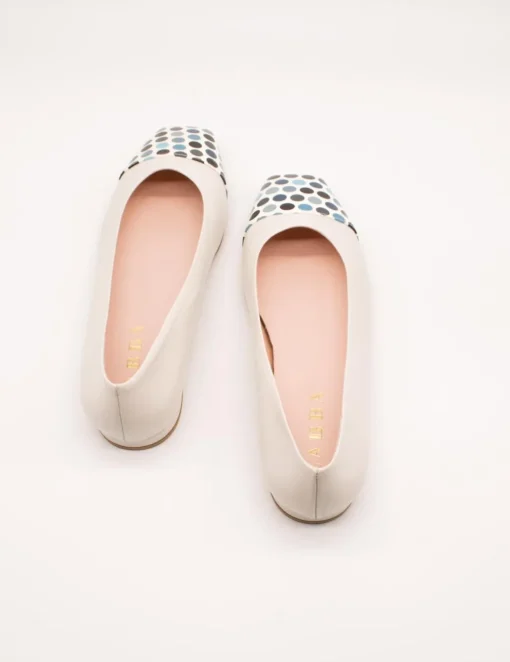 Bailarina Zabba 7100 Glamour Ivory de Mujer