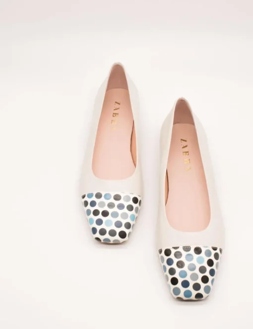 Bailarina Zabba 7100 Glamour Ivory de Mujer