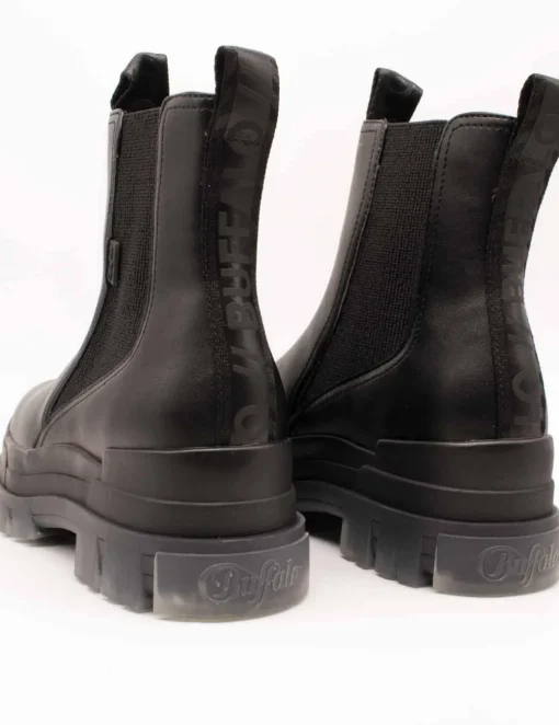 Bota Buffalo Aspha Chelsea Mid Black de Mujer