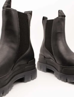 Bota Buffalo Aspha Chelsea Mid Black de Mujer