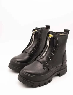Bota Buffalo Aspha Zip Black de Mujer