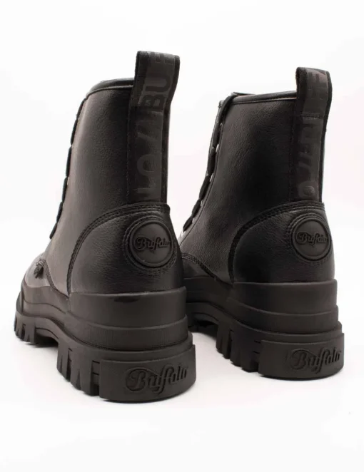 Bota Buffalo Aspha Zip Black de Mujer