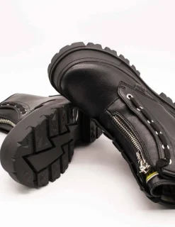 Bota Buffalo Aspha Zip Black de Mujer