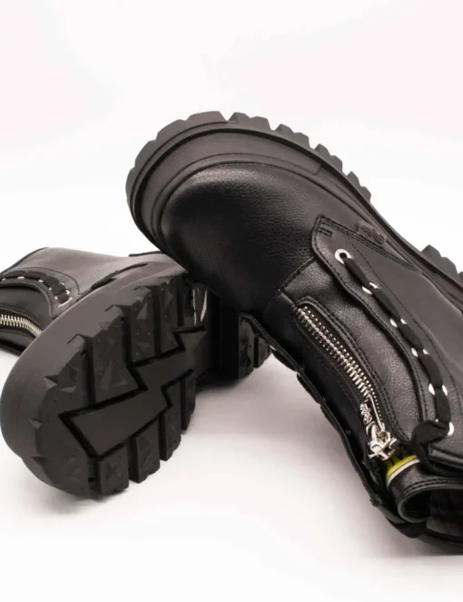 Bota Buffalo Aspha Zip Black de Mujer