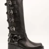 Bota Ovyé 7176VITNE-Nero Hebillas Negro de Mujer