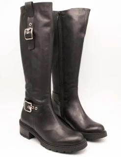 Bota Wonders D-1407 Bulut Negro de Mujer