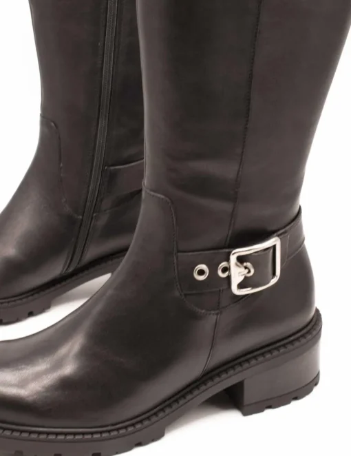 Bota Wonders D-1407 Bulut Negro de Mujer