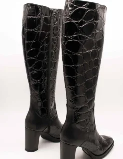 Bota Wonders M-5133 Zambesi Bora Negro de Mujer