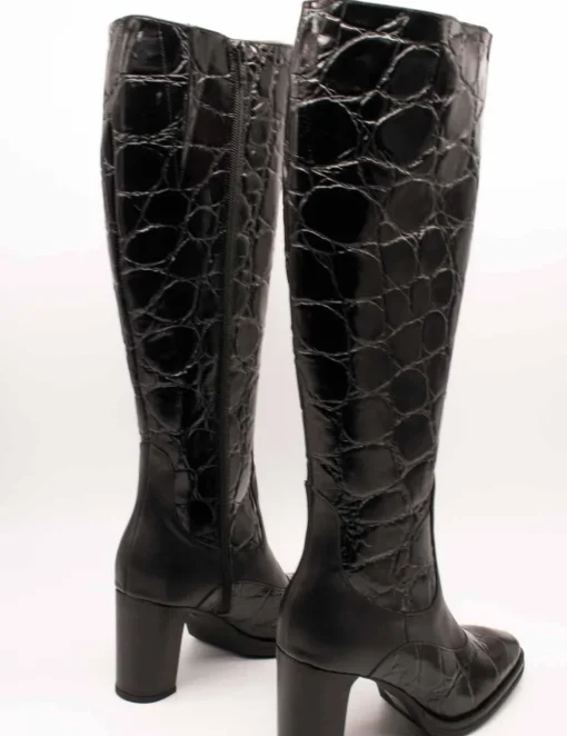 Bota Wonders M-5133 Zambesi Bora Negro de Mujer