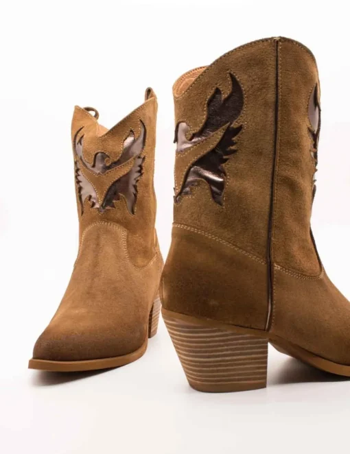Botín Exé Cesar 710 Suede Maple Bronze de Mujer