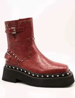 Botín Noa Harmon Mint 9801 Rojo de Mujer