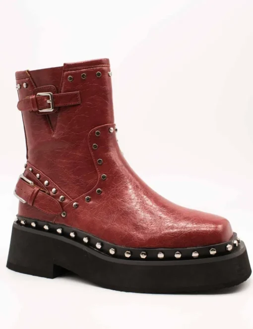 Botín Noa Harmon Mint 9801 Rojo de Mujer