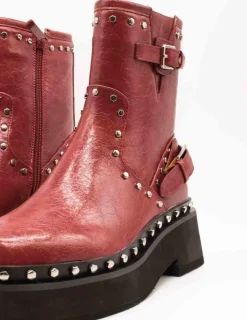 Botín Noa Harmon Mint 9801 Rojo de Mujer