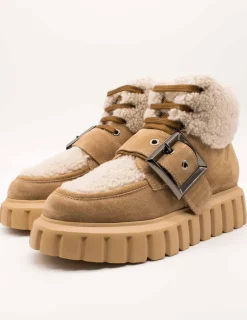 Botín Voile Blanche 2D78 Grenelle Lace Brown de Mujer