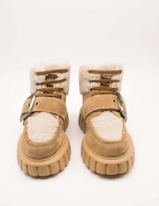 Botín Voile Blanche 2D78 Grenelle Lace Brown de Mujer