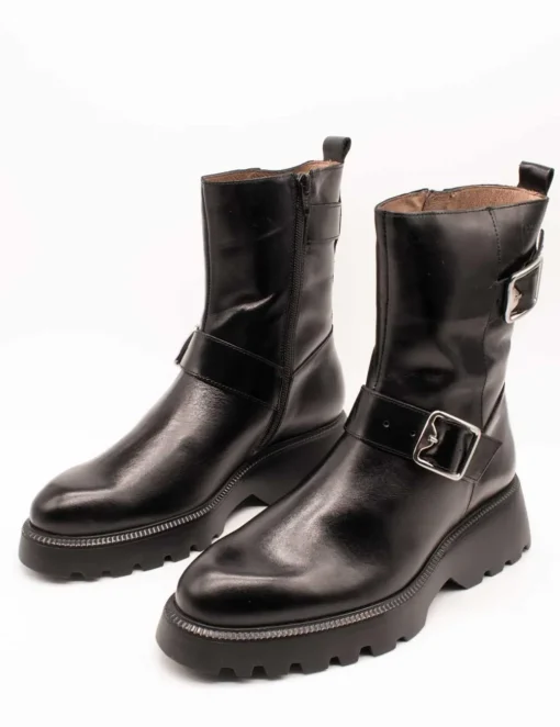 Botín Wonders C-7222 Micaela Oregon Negro de Mujer
