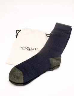 Calcetín Woollife Omega Cashmere Navy