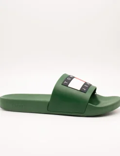Chancla Tommy Hilfiger EM01191-L2P Verde de Hombre
