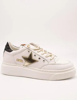 Deportivo Cetti C-1320 Nature Blanco-Oro Tachas de Mujer