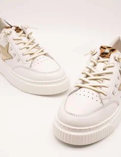 Deportivo Cetti C-1320 Nature Blanco-Oro Tachas de Mujer