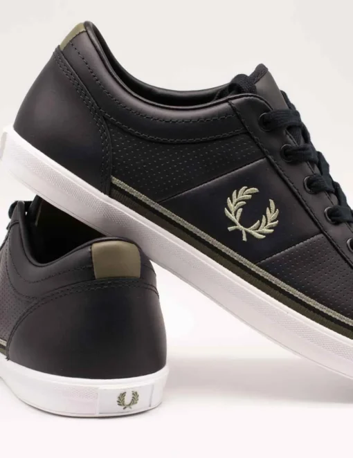 Deportivo Fred Perry Baseline Perf Leather Navy de Hombre