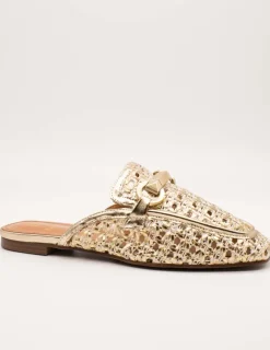 Mule Be Free Anne-1578 Leather Gold de Mujer