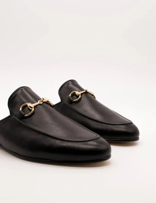 Mules Castellano Venecia negro de mujer.