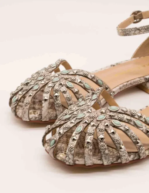Sandalia Alma en Pena V250400 Snake Vison de Mujer