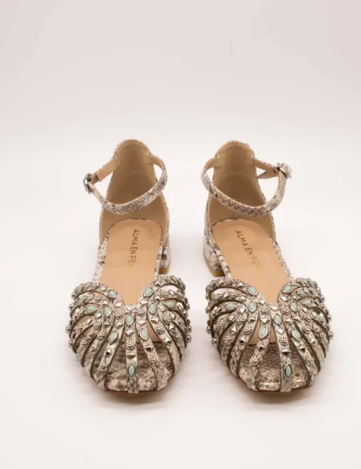 Sandalia Alma en Pena V250400 Snake Vison de Mujer