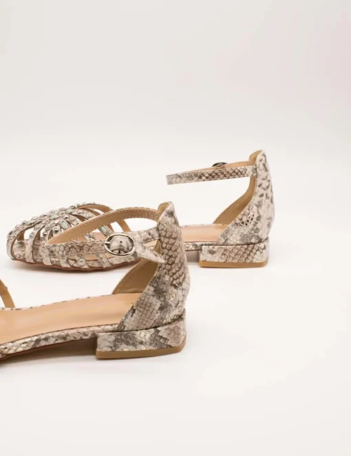 Sandalia Alma en Pena V250400 Snake Vison de Mujer