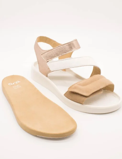 Sandalia Ara 12-21407-11 Sand Weiss Platin de Mujer