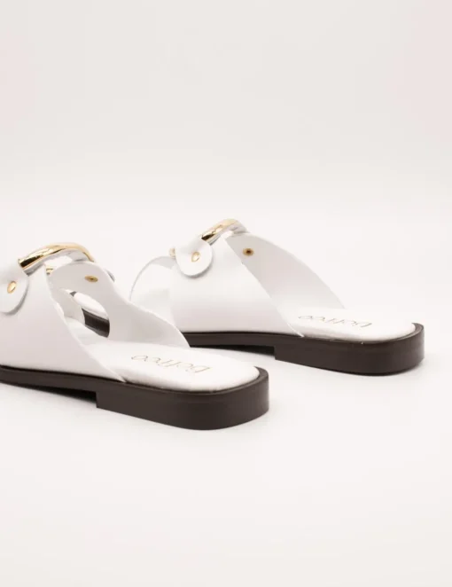 Sandalia Be Free Nice-110 Leather White de Mujer