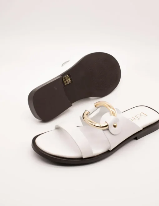 Sandalia Be Free Nice-110 Leather White de Mujer