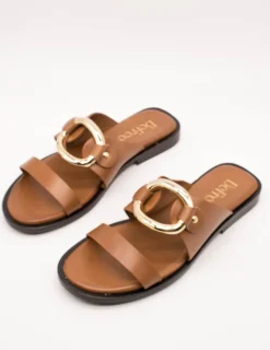 Sandalia Be Free Nice-110 Leather Camel de Mujer