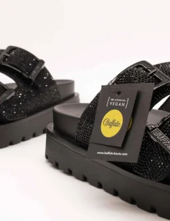 Sandalia Buffalo 1602283 Raya Ari Black de Mujer