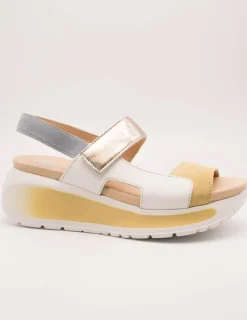 Sandalia Callaghan 35200 Pesca Crema de Mujer