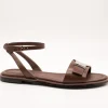 Sandalia Calvin Klein HW02367-GTW Chocolate de Mujer