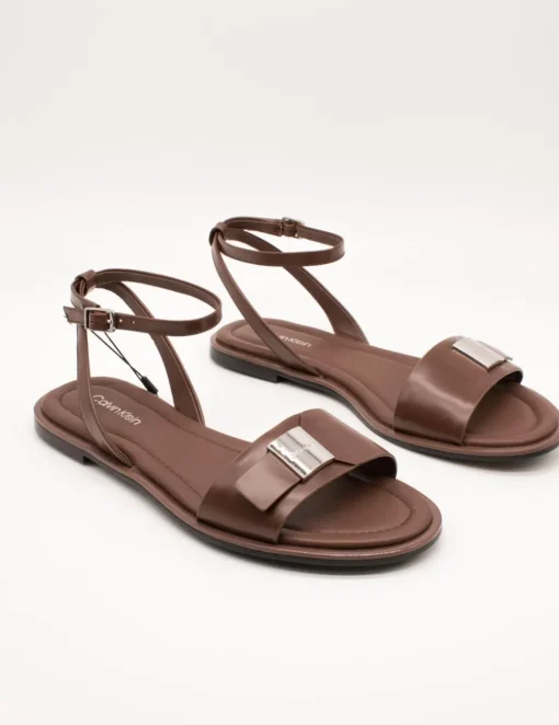 Sandalia Calvin Klein HW02367-GTW Chocolate de Mujer