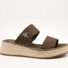 Sandalia Calvin Klein YW01704-GUH Rocky Brown de Mujer
