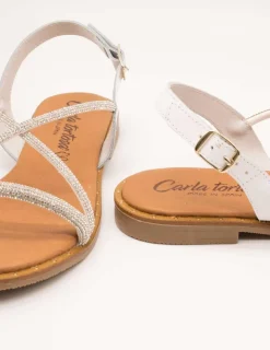 Sandalia Carla Tortosa 11569 Cristal Plata de Mujer