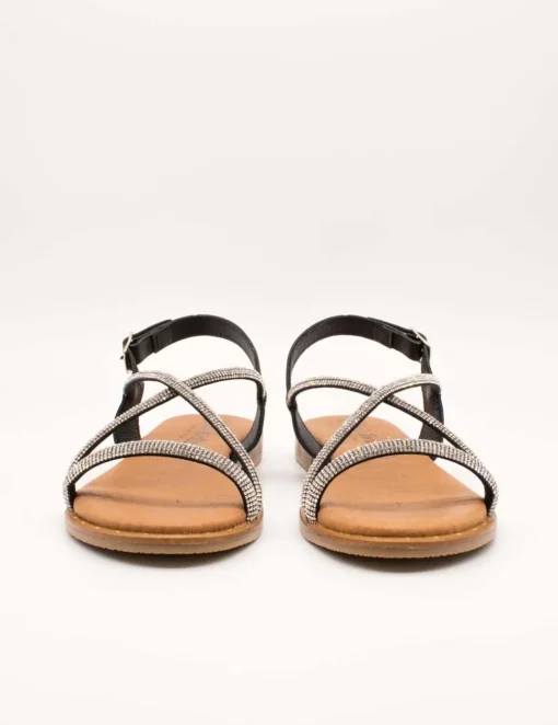 Sandalia Carla Tortosa 11569 Cristal Negro de Mujer