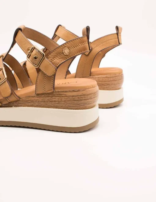 Sandalia Carmela 161390-01 Piel Camel de Mujer