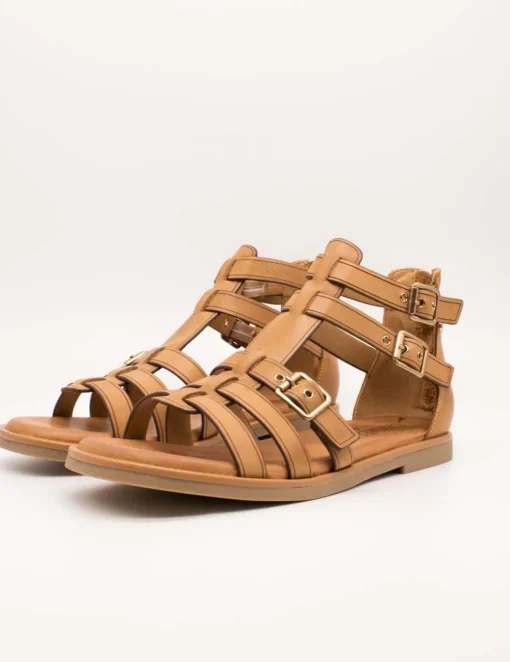 Sandalia Carmela 161397-01 Piel Camel de Mujer
