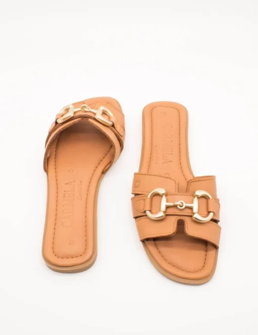 Sandalia Carmela 161570-03 Piel Camel de Muje