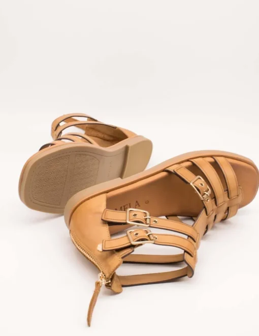 Sandalia Carmela 161397-01 Piel Camel de Mujer